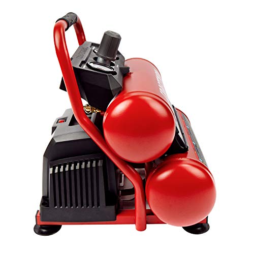 Craftsman 2-Gallon Air Compressor, 1/3 HP Oil-Free Twin Tank, 125 PSI | Lightweight, Home DIY, Tire Inflation, Spray Painting, Oil-free, Low Maintenance, Quiet Operation, 0.5 CFM @ 90PSI