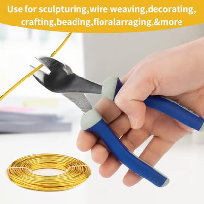 9 Gauge Aluminum Craft Wire, 52.5FT Bendable Armature Wire for Sculpting, Jewelry Making, DIY Crafting, Doll Making, Modelling, Bonsai Training(Gold) - color: Gold