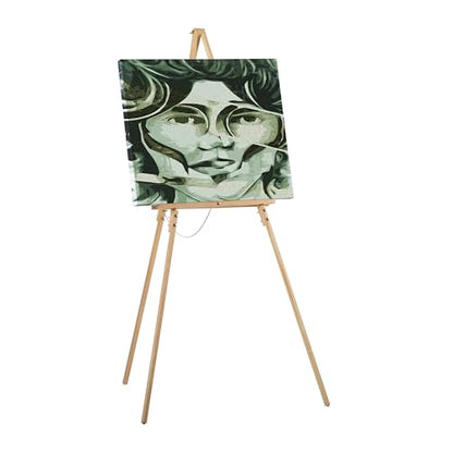 Studio Designs Wood A-Frame Tripod Display Easel Stand – Adjustable Wooden Art Stand for Canvas, Painting, Signage, Posters, Wedding Décor & Event Displays, Natural