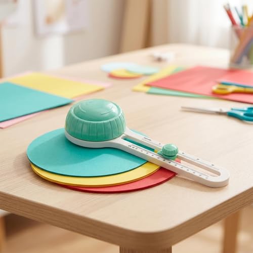 Circular Cardboard Circle Cutter with 3 Replaceable Blades,Circle Paper Cutters,Adjustable Rotary Circle Cutter,Trimmer Scrapbooking Tools