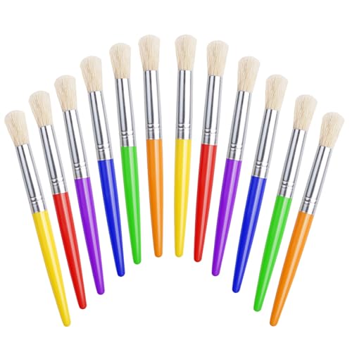 Joyooss Paint Brushes for Kids, 12 Pcs Round Large Kids Paint Brushes Set - size: 12 Pcs Round