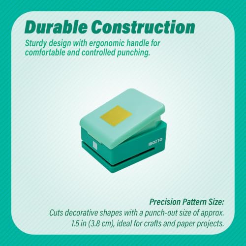 Creative Effort-Saving Kids' Educational Square - Shaped Paper Puncher - 1.5 inch, Kid-Safe for Art Projects & Home Decoration - size: NCP-26-square