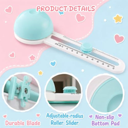 2-Piece Set Circle Cutter Paper, Circle Paper Cutter, Circle Cutters for Crafts for Scrapbooking and Classroom Art Projects, DIY Craft Tools for Teachers