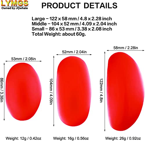 LYMGS Soft Silicone Pottery Clay Sculpt Tools Set, Smooth Artists Ceramic Shaping Tool for Potter Modeling Soft Rib, Red 3 Different Size