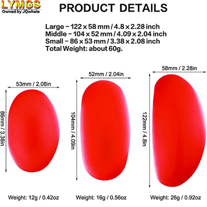 LYMGS Soft Silicone Pottery Clay Sculpt Tools Set, Smooth Artists Ceramic Shaping Tool for Potter Modeling Soft Rib, Red 3 Different Size