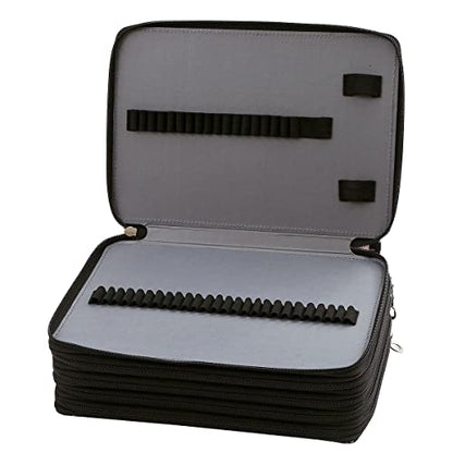 250 Slots Pencil Case 5-Layer Zipped Holder w/Handle - color: Cherry Cactus, size: 250
