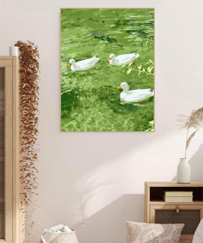 ZRIZQ Paint by Numbers Kit for Adults Beginner,Duck Summer,16x20 - color: 16"X20"Rolled Canvas(Frameless)-Duck 2
