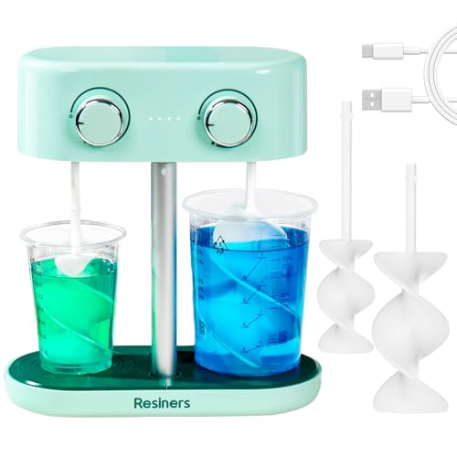 Resiners Dual-Head Resin Mixer, Airflow Pro Max Rechargeable Epoxy Mixer - color: Mixer - Mint Green