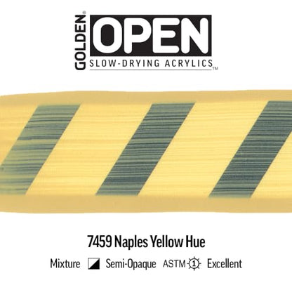 GOLDEN OPEN Slow-Drying Acrylics, Naples Yellow Hue, 2 fl. oz. Tube - color: Naples Yellow Hue, size: 2 Fl Oz (Pack of 1)