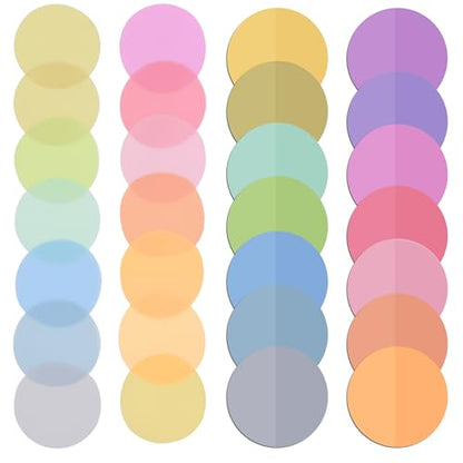 Mr. Pen- Round Transparent Sticky Notes, 1.1” Diameter, 14 Pads, 560 Sheets - color: Macaron, size: 560 pcs