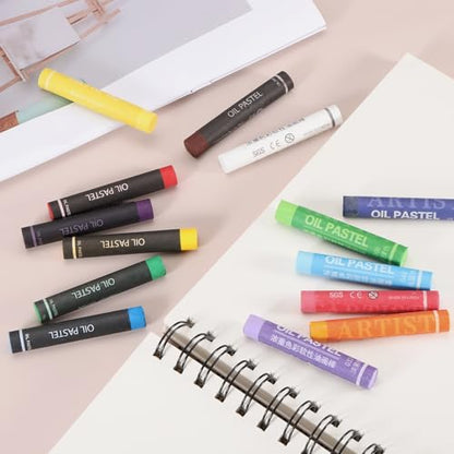 MECCANIXITY Soft Oil Pastels, Oil Pastel Crayons Vibrant Color Blendable Art Supplies for Painting Drawing Blending Painting Artists Beginners Professional(Dark Purple, Pack of 16) - color: Dark Purple