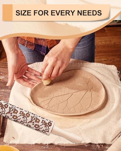 eZAKKA Clay Texture Roller Kit for Pottery with Pattern Set - size: Style 2