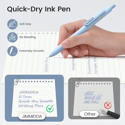 8 Pack Blue Gel Pens with Fidget, Quick-drying Blue Ink No Smudge - color: Morandi-Blue Ink-8Pcs