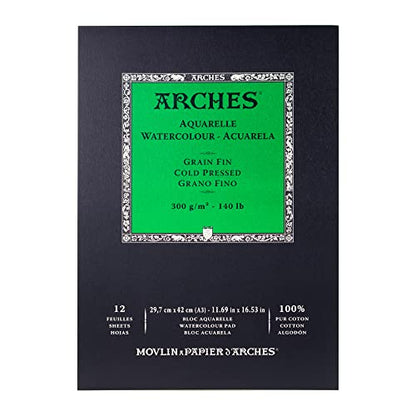 Arches WC PD 140CP11.7X16.5 12 - size: 11.69"x16.53", style: Cold Press