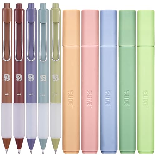 BLIEVE - Aesthetic Highlighters and Gel Pens With Soft Ink and Chisel Tip, Bible Highlighters and Pens No Bleed, Dry Fast Easy to Hold, for Bible Journaling Planner School Supplies (EARTHY) - color: EARTHY