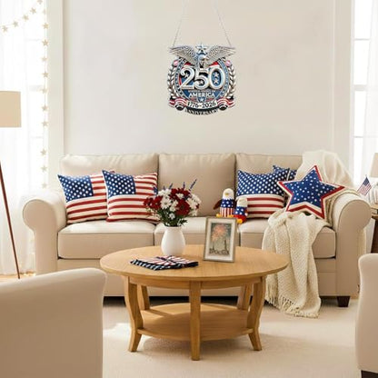 ARPADAMO Hanging Ornament Diamond Art Kits for Adults Eagle 6.9x7.2in | 5D Patriotic DIY Special Shaped Crystal US 250th Anniversary July 4 Diamond Painting Kit,Window Hanging Gift for Home Garden - color: DP03978