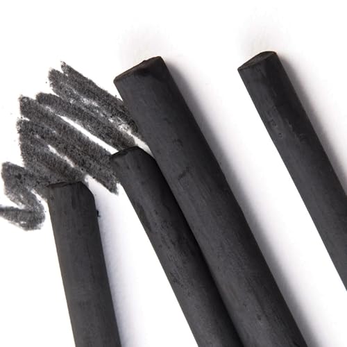 Willow Charcoal Sticks, Jumbo Willow Charcoal Pencils for Artists, Beginners, Students, Natural Charcoal Stick for Sketching, Drawing, and Shading (9-12MM | 6 Sticks) - style: 9-12MM | 6 Sticks