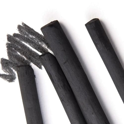 Willow Charcoal Sticks, 14-16MM Jumbo Willow Charcoal Pencils for Artists, Beginners, Students, 4 Pcs Natural Charcoal Stick for Sketching, Drawing, and Shading - style: 14-16MM | 4 Sticks
