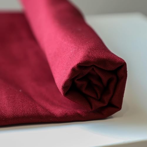 Simple&opulence Canvas Fabric by the Yard, 59'' Wide, Premium Natural Cotton Duck Canvas Fabric for Crafts, Upholstery, Home Decor, Sewing DIY Cloth (Red,1 Yard) - color: Red, size: 1 Yard (36"x59")