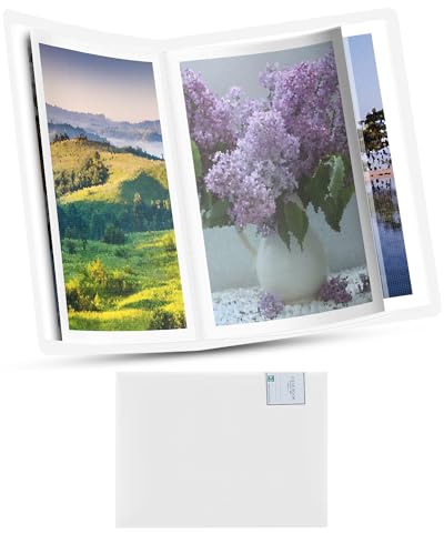 SXhyf A3 Diamond Painting Storage Book 16.5x12.1in for Display 60 Pages - color: White
