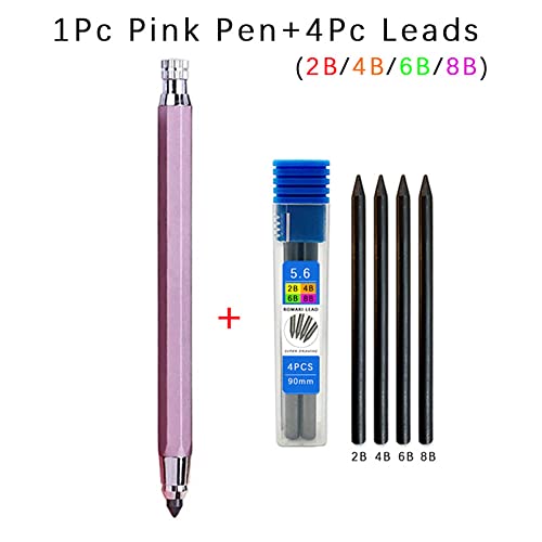 JOMPENS Drafting Pencil Set, 5.6mm Mechanical Pencil with HB Lead Refills, Smooth Writing Graphite Pencil for Drawing Sketching Artists