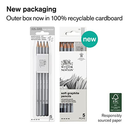 Winsor & Newton Studio Collection, Graphite Pencils, Set of 5 - style: 5 Graphite Pencils