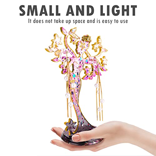 NiArt Beauty Jewelry Holder Epoxy Resin Silicone Casting Mold Kit, 2PCS Earing Stand Display for Necklaces Bracelets Storage Jewelry DIY Crafts Arts Handcraft Home Decoration Gift
