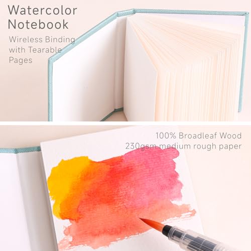 Mini Watercolor Paint Set, 16 Colors Pocket Travel Paint Kit - color: Pearl Colors