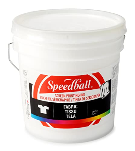 Speedball 046033, 46033, Fabric Screen Printing Ink, 128 Fl Oz. (Gallon), White - color: White, size: 128 fl oz