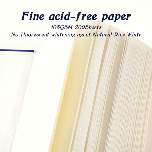 Mix Media Pad,3.5"x5.5" Small Hardcover Leather Art Sketchbook,105 GSM 200 Sheets/400 Pages Acid Free Artistic Painting Drawing Sketching Writing Paper, Handy Pocket Journal Notebook. Dark Blue - color: 105gsm-dark blue