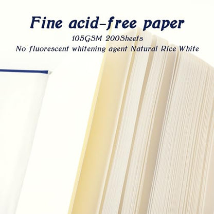 Mix Media Pad,3.5"x5.5" Small Hardcover Leather Art Sketchbook,105 GSM 200 Sheets/400 Pages Acid Free Artistic Painting Drawing Sketching Writing Paper, Handy Pocket Journal Notebook. Dark Blue - color: 105gsm-dark blue