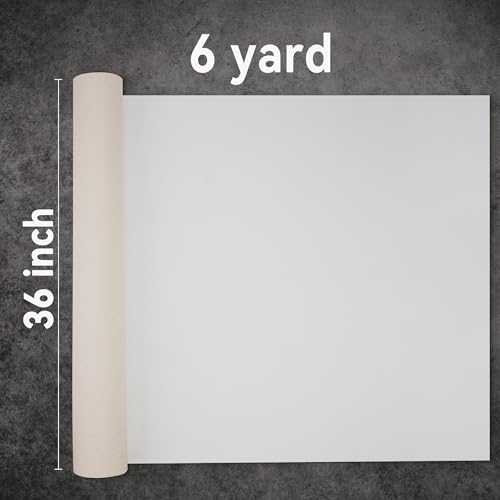 PHOENIX 36 Inch Wide x 6 Yard (18 Feet) Long Canvas Roll | 100% Cotton 11 Oz. Gesso Primed, Ready to Use Unstretched Professional Roll of Canvas for Oil & Acrylic Painting - size: 36 inch x 6 yard, style: 11 oz.