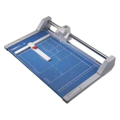 Dahle 550 Professional Rotary Trimmer, 14" Cut Length, 20 Sheet Capacity, Self-Sharpening, Dual Guide Bar, Automatic Clamp, German Engineered Paper Cutter - size: 14" Cut Length