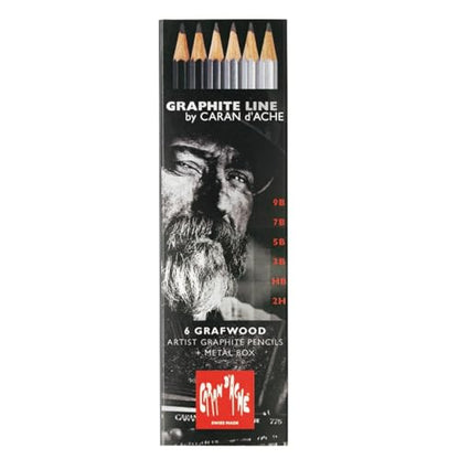 CREATIVE ART MATERIALS Grafwood 6 Piece Metal Box Set (775.306)