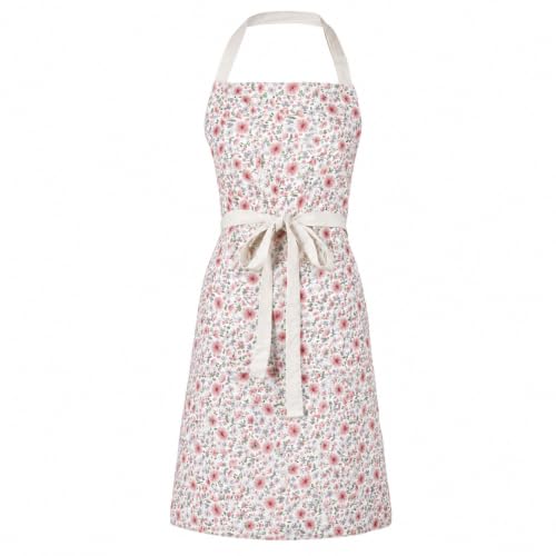 Aoomzoon Kitchen Aprons for Women with 2 Pockets,Double Sided Vintage Adjustable Apron for Gardening Cooking Arting Painting - color: Green/Red