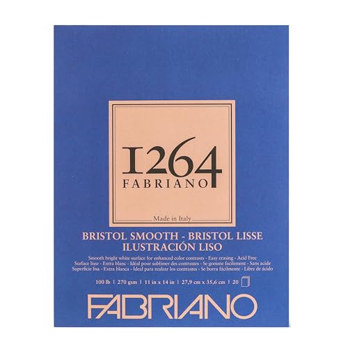 Fabriano 1264 Bristol Pad, Smooth, 11" x 14" - size: 11 x 14