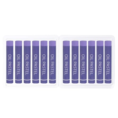 PATIKIL Light Purple Oil Pastels, 12Pcs Soft Oil Crayons Creamy Pastels Stick Art Supplies for Art Painting Drawing Blending Graffiti for Artists Beginners - color: Light Purple