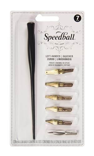 Speedball C-Series Lettering Pen Set, Left-handed - 1 Penholder w/ 6 Nibs - style: Calligraphy Pen Sets