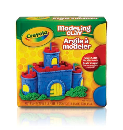 Crayola Modeling Clay, 4 Classic Colors (16 oz), Art and School Supplies for Kids, Gifts for Boys & Girls