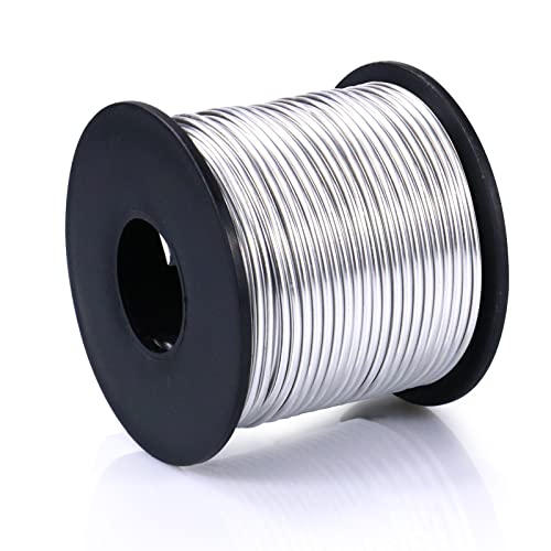 75FT 16 Gauge Bendable Silver Aluminum Craft Wire for Jewelry Making Craft | 1.5mm Thick Soft Metal Sculpting Aluminum Armature Wire Roll Bulk for DIY Craft - color: Silver, size: 16 Gauge