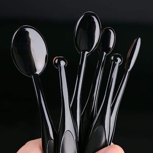 UNIMEIX 6 Pack Blending Brush for Card Making Crafting Ink Blender Brushes Set Tool Paper Background Brush Drawing - color: Brown, size: 6 Pack Brush with square holder