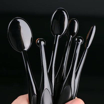 UNIMEIX 6 Pack Blending Brush for Card Making Crafting Ink Blender Brushes Set Tool Paper Background Brush Drawing - color: Brown, size: 6 Pack Brush with round holder