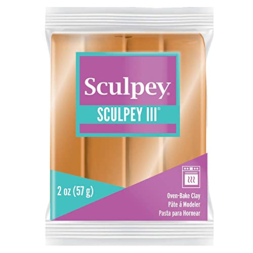 Sculpey III® Polymer Oven-Bake Clay, Gold, Non Toxic, 2 oz. bar, Great for Modeling, Sculpting, Holiday, DIY, Mixed Media and School Projects.Perfect for Kids & Beginners! - color: Gold
