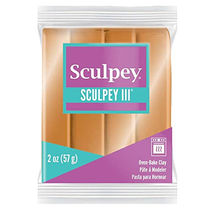 Sculpey III® Polymer Oven-Bake Clay, Gold, Non Toxic, 2 oz. bar, Great for Modeling, Sculpting, Holiday, DIY, Mixed Media and School Projects.Perfect for Kids & Beginners! - color: Gold