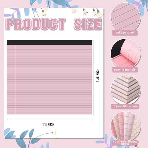 Lincia 6 Pcs Legal Pads Landscape Notebook, Soft Color - color: Soft Color