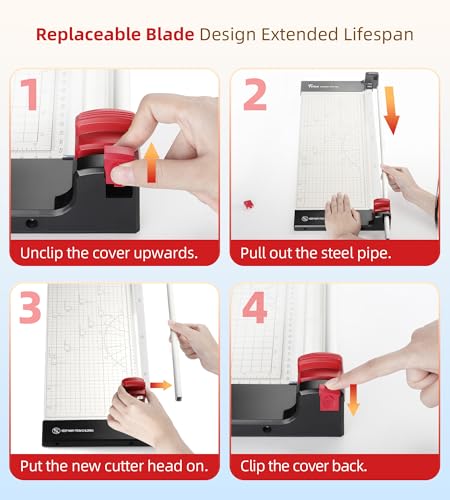Firbon 15 Inch Rotary Paper Trimmer with Replaceable Blade | Heavy Duty 10-Sheet Capacity | Up to 15" Cutting | Cut Cardstock, Photo & Scrapbooking Crafts | Office, School & Home Use - size: 15-Inch