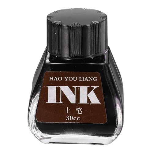 PATIKIL Fountain Pen Ink Dark Brown, 30ml Calligraphy Pen Bottled Ink Non-Carbon Colorful Smooth Flow Color Dip Drawing Set Art Supplies for Writing Painting Journaling - color: Dark Brown