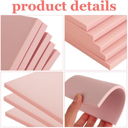 15 Pack Rubber Linocut Kit - 4 x 6 Inch Stamp Making Kit with Linocut Tools - Pink Rubber Block Stamp Printing Kit for Printmaking Supplies, DIY - size: 4x6inch-15pcs-kit-pink