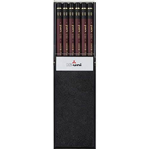 Uni Wooden Pencil, 4B, Box of 12 (HU4B) - style: 4B