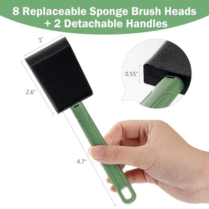 Foam Paint Brushes, 2 Inch, Poly Sponge Brushes, Paint Sponges - size: 2 inch, 8 pack